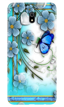 Blue Butterfly Mobile Back Case for Xiaomi Redmi 8A (Design - 21)