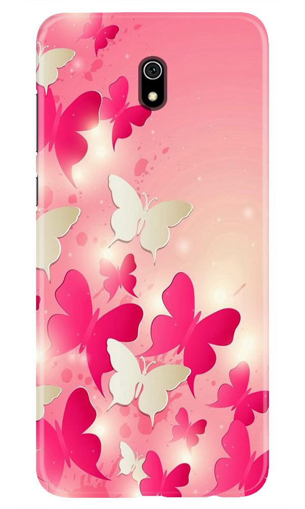 White Pick Butterflies Case for Xiaomi Redmi 8A