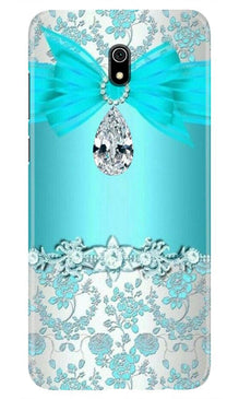 Shinny Blue Background Mobile Back Case for Xiaomi Redmi 8A (Design - 32)