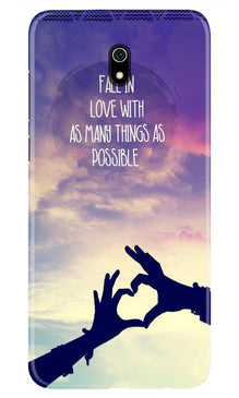 Fall in love Mobile Back Case for Xiaomi Redmi 8A (Design - 50)