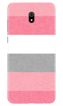 Pink white pattern Mobile Back Case for Xiaomi Redmi 8A (Design - 55)