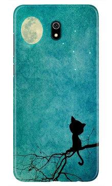 Moon cat Mobile Back Case for Xiaomi Redmi 8A (Design - 70)