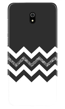 Black white Pattern2Mobile Back Case for Xiaomi Redmi 8A (Design - 83)