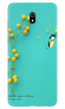 Flowers Girl Mobile Back Case for Xiaomi Redmi 8A (Design - 216)