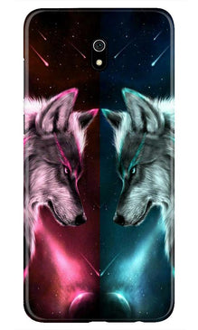 Wolf fight Mobile Back Case for Xiaomi Redmi 8A (Design - 221)