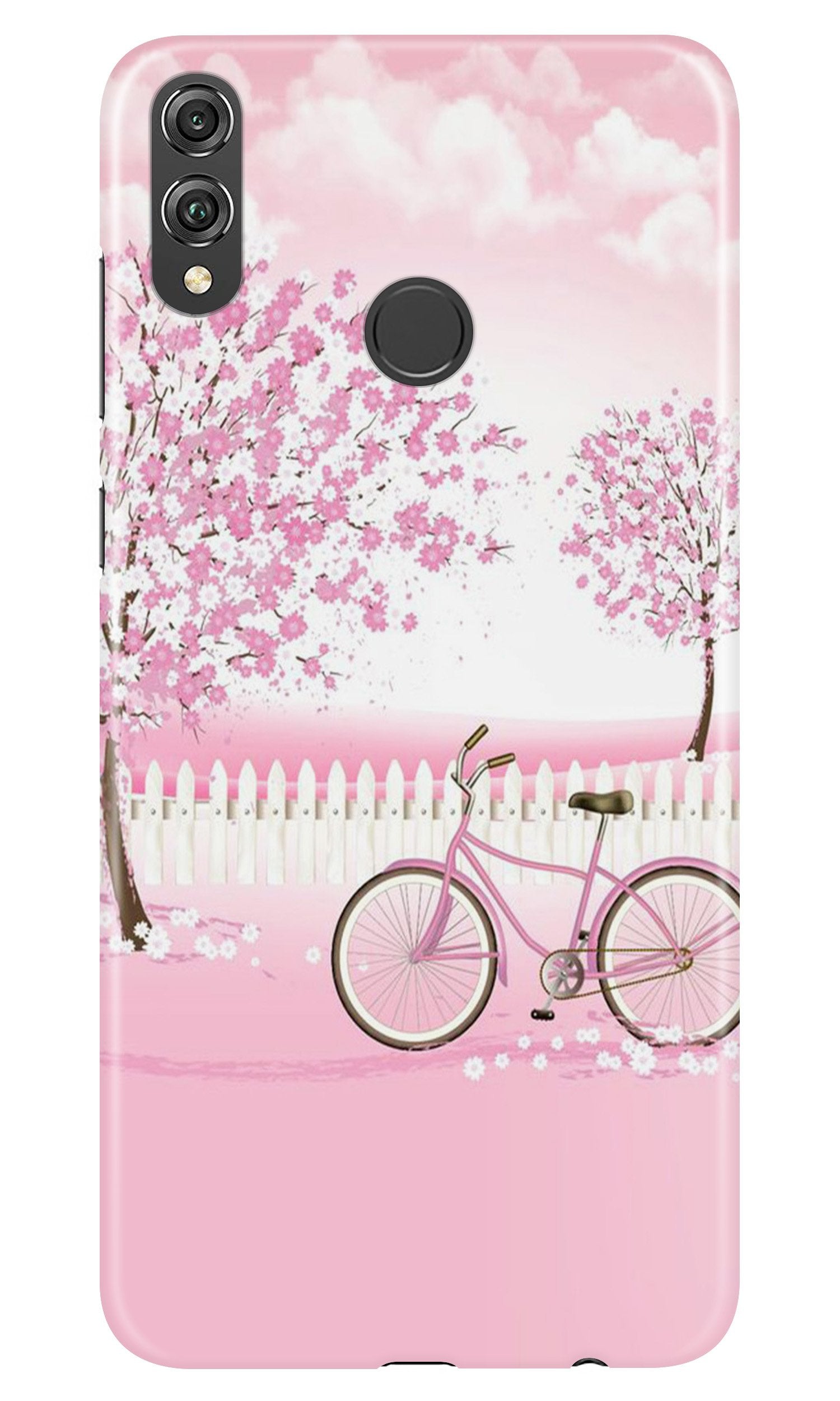 Pink Flowers Cycle Case for Realme 3i(Design - 102)