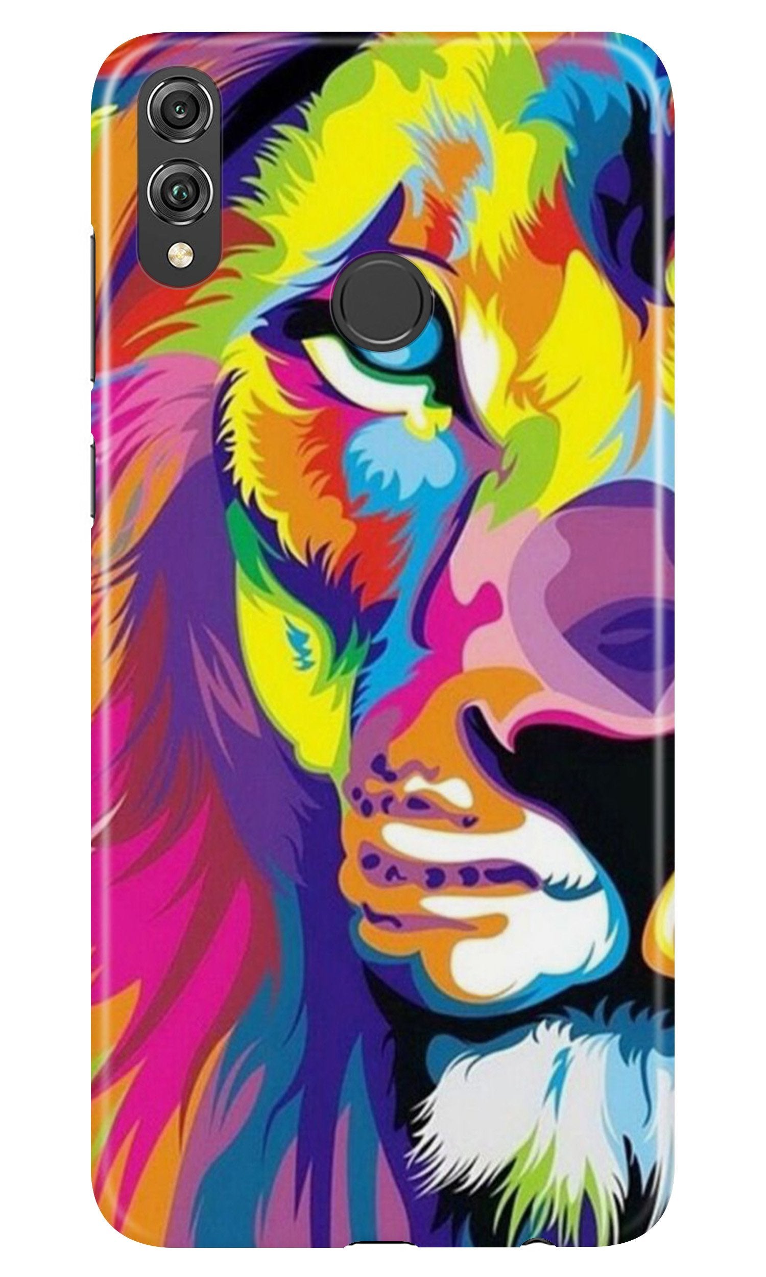 Colorful Lion Case for Honor 8X  (Design - 110)