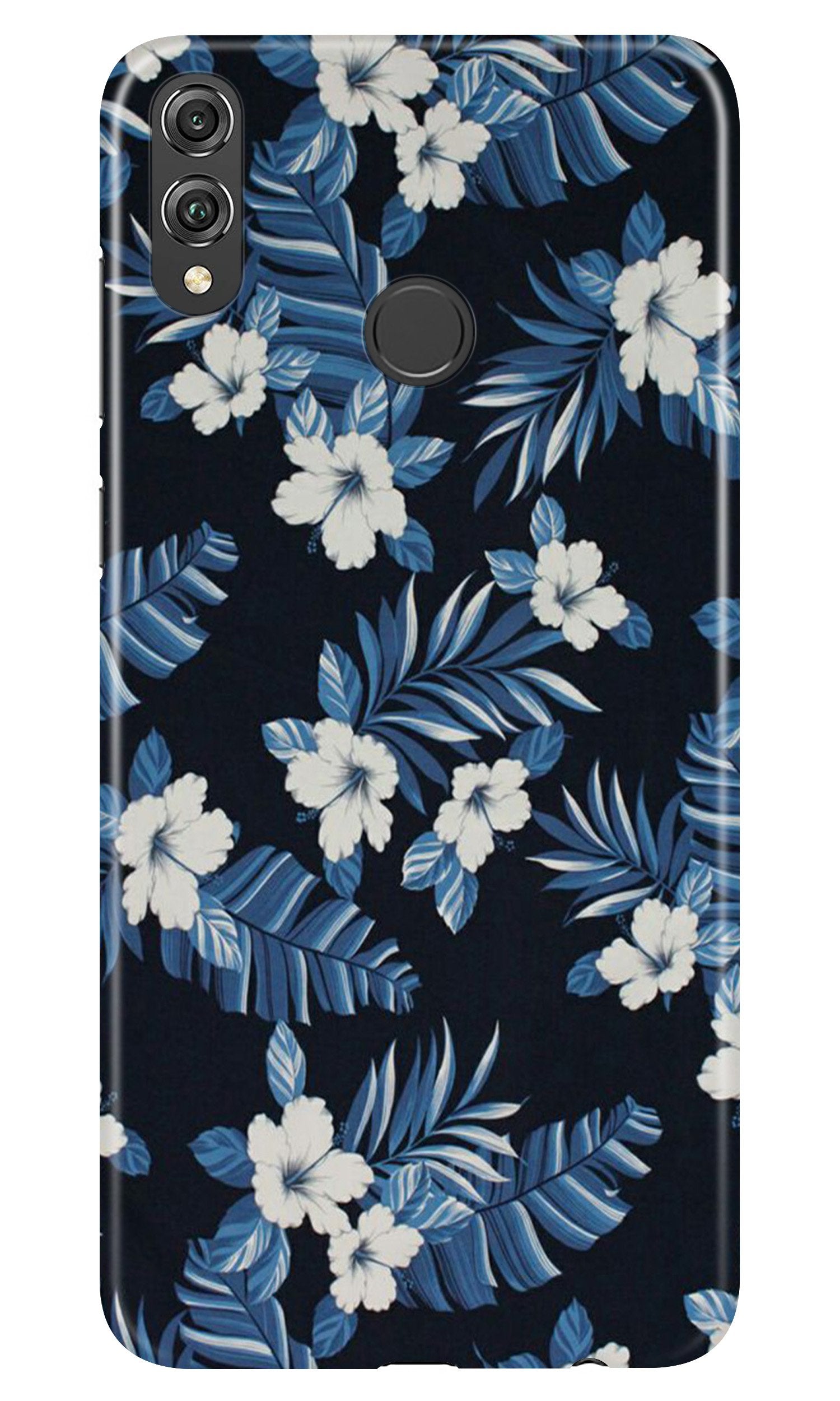 White flowers Blue Background2 Case for Honor 8X