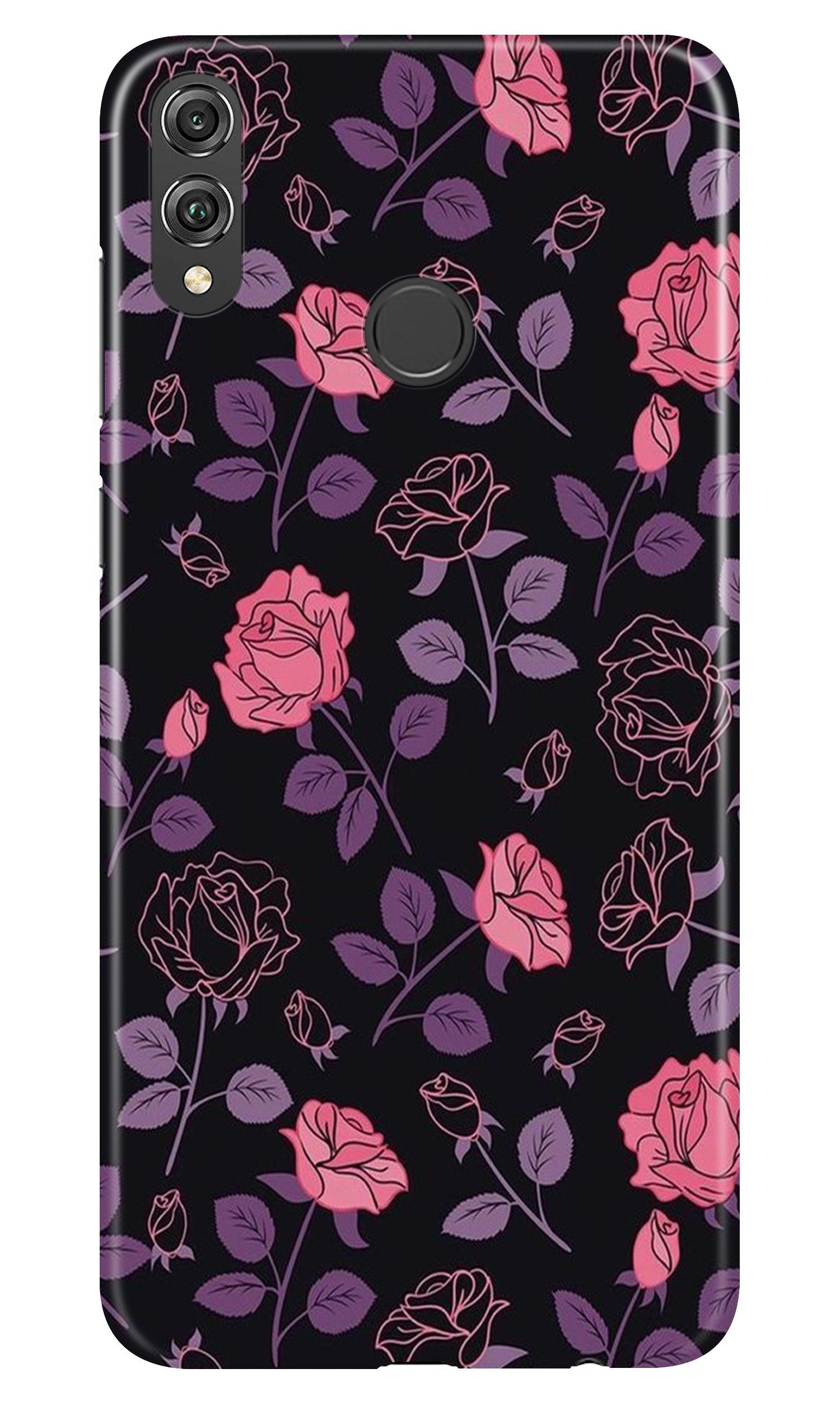 Rose Black Background Case for Honor 8X