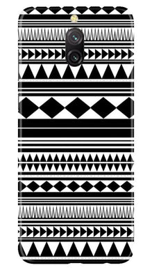 Black white Pattern Mobile Back Case for Redmi 8a Dual (Design - 5)