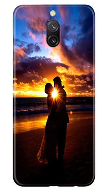 Couple Sea shore Mobile Back Case for Redmi 8a Dual (Design - 13)