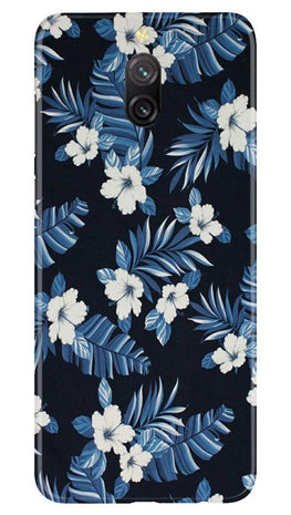 White flowers Blue Background2 Case for Redmi 8a Dual