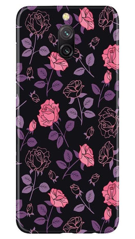Rose Black Background Case for Redmi 8a Dual