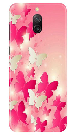 White Pick Butterflies Case for Redmi 8a Dual