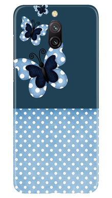 White dots Butterfly Mobile Back Case for Redmi 8a Dual (Design - 31)