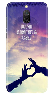 Fall in love Mobile Back Case for Redmi 8a Dual (Design - 50)