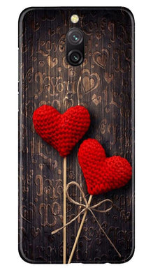 Red Hearts Mobile Back Case for Redmi 8a Dual (Design - 80)