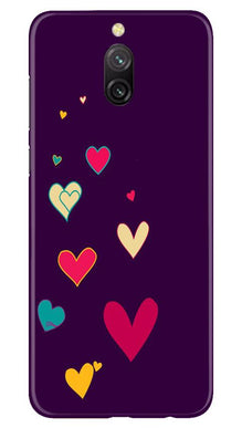 Purple Background Mobile Back Case for Redmi 8a Dual  (Design - 107)