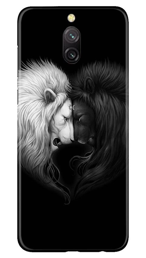 Dark White Lion Case for Redmi 8a Dual  (Design - 140)