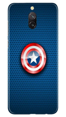 Captain America Shield Mobile Back Case for Redmi 8a Dual (Design - 253)