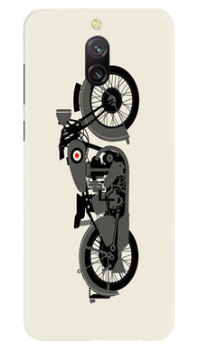 MotorCycle Mobile Back Case for Redmi 8a Dual (Design - 259)