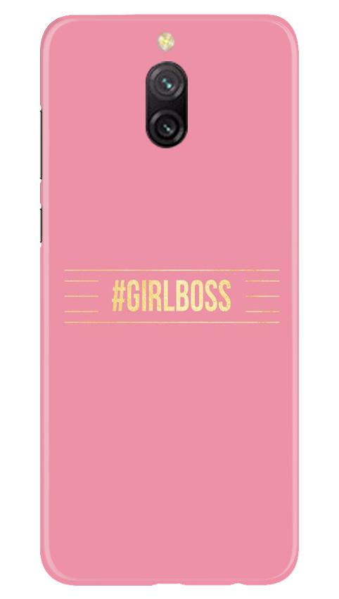 Girl Boss Pink Case for Redmi 8a Dual (Design No. 263)