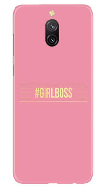 Girl Boss Pink Mobile Back Case for Redmi 8a Dual (Design - 263)