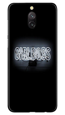 Girl Boss Black Mobile Back Case for Redmi 8a Dual (Design - 268)