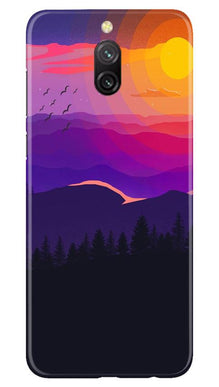 Sun Set Mobile Back Case for Redmi 8a Dual (Design - 279)