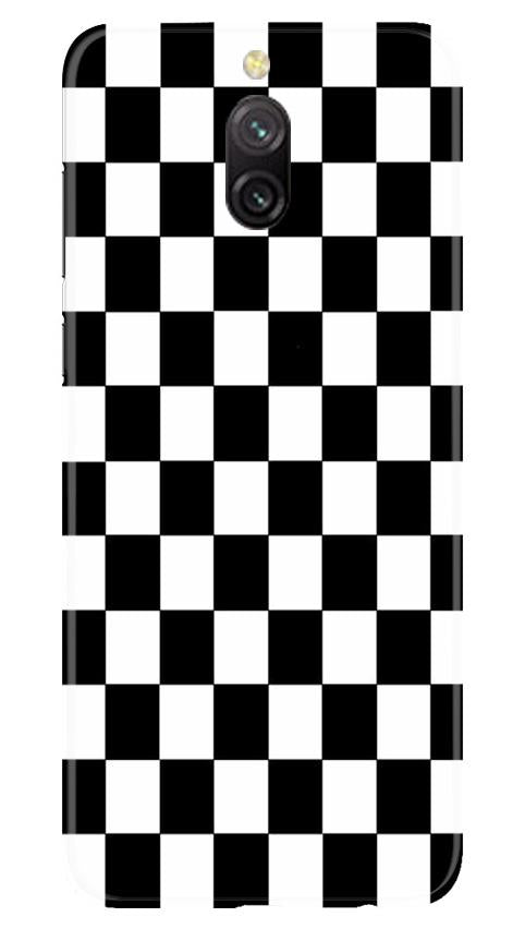 Black White Boxes Mobile Back Case for Redmi 8a Dual (Design - 372)