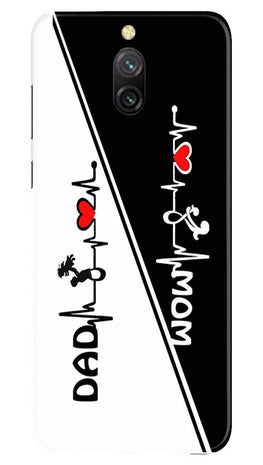 Love Mom Dad Mobile Back Case for Redmi 8a Dual (Design - 385)