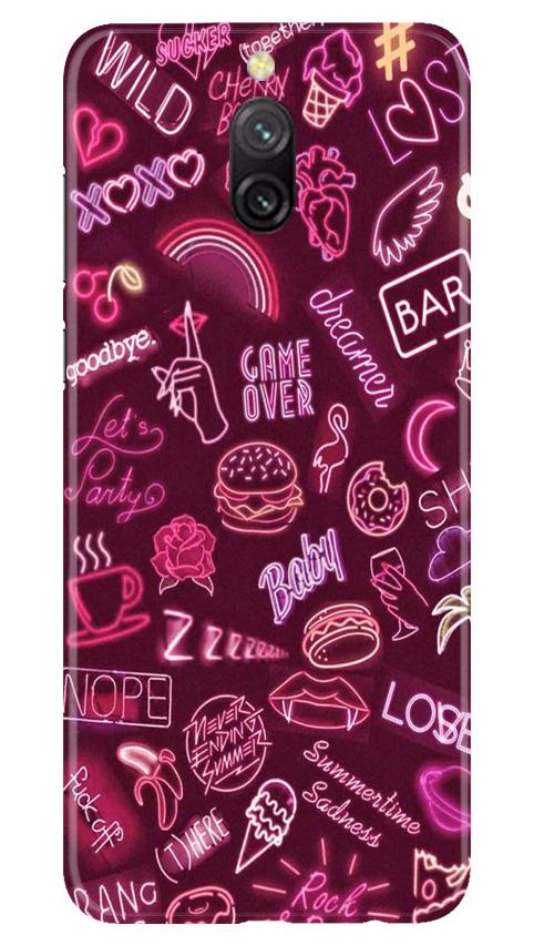 Party Theme Mobile Back Case for Redmi 8a Dual (Design - 392)