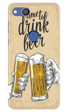 Drink Beer Mobile Back Case for Honor 8 Lite (Design - 328)