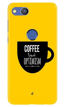 Coffee Optimism Mobile Back Case for Honor 8 Lite (Design - 353)