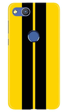 Black Yellow Pattern Mobile Back Case for Honor 8 Lite (Design - 377)
