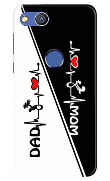 Love Mom Dad Mobile Back Case for Honor 8 Lite (Design - 385)