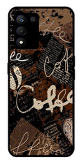 Coffee Pattern Metal Mobile Case for Realme 9 SE 5G   (Design No -37)
