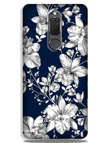 White flowers Blue Background Case for Honor 9i
