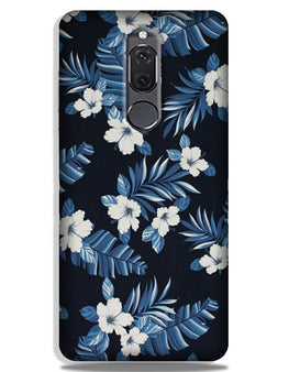 White flowers Blue Background2 Case for Honor 9i