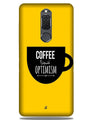Coffee Optimism Mobile Back Case for Honor 9i (Design - 353)