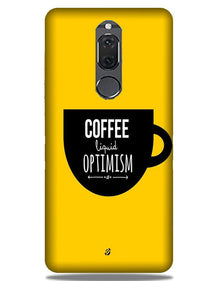 Coffee Optimism Mobile Back Case for Honor 9i (Design - 353)