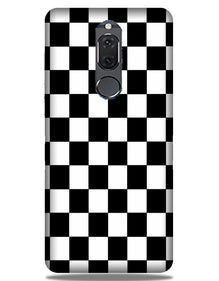 Black White Boxes Mobile Back Case for Honor 9i (Design - 372)
