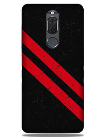 Black Red Pattern Mobile Back Case for Honor 9i (Design - 373)