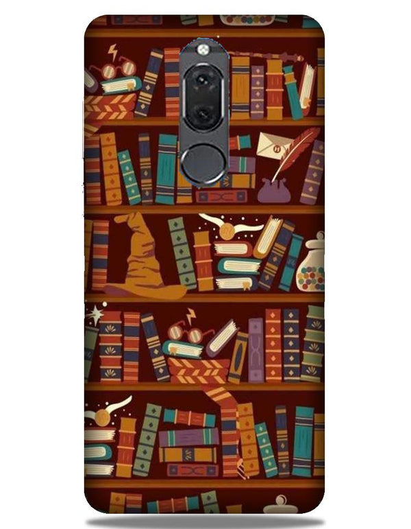 Book Shelf Mobile Back Case for Honor 9i (Design - 390)