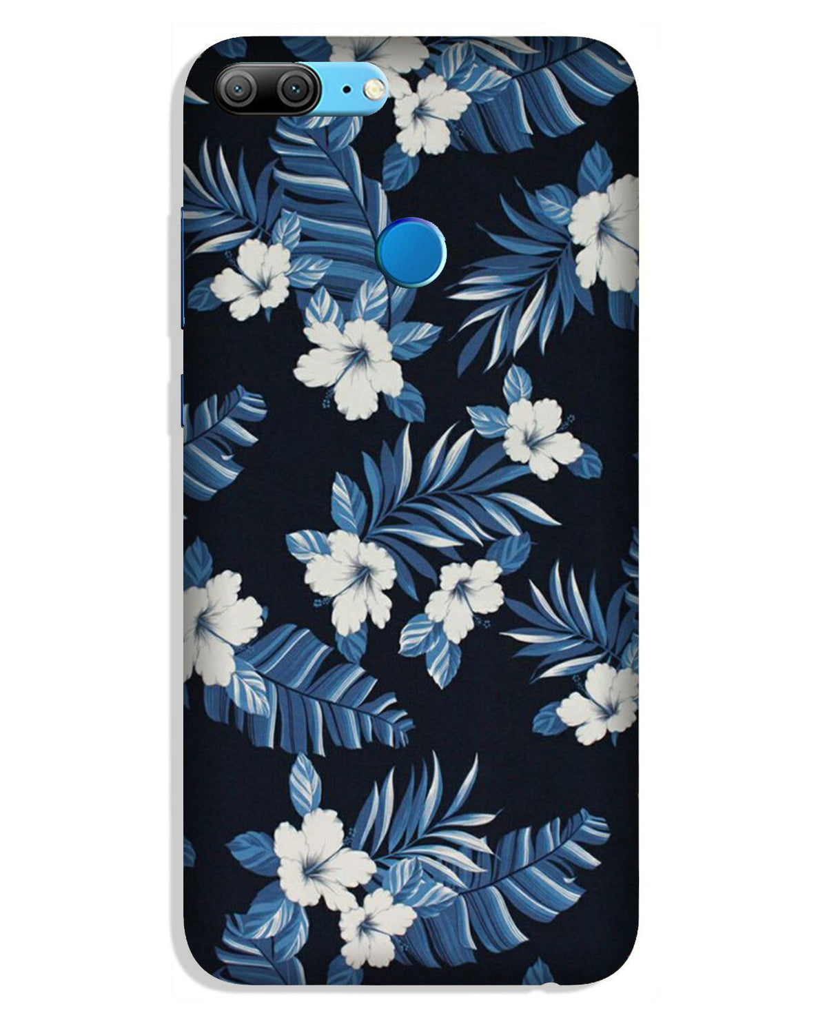 White flowers Blue Background2 Case for Huawei Honor 9N