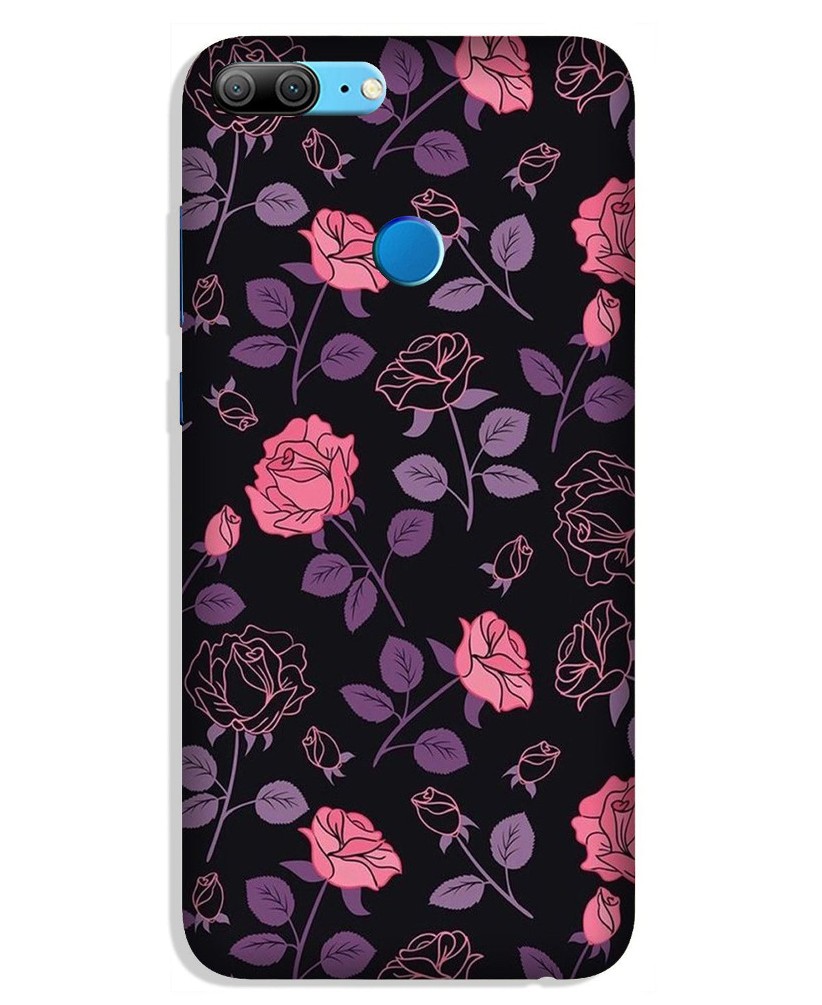 Rose Black Background Case for Huawei Honor 9 Lite