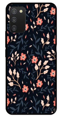 Floral Pattern Metal Mobile Case for Samsung Galaxy A03s