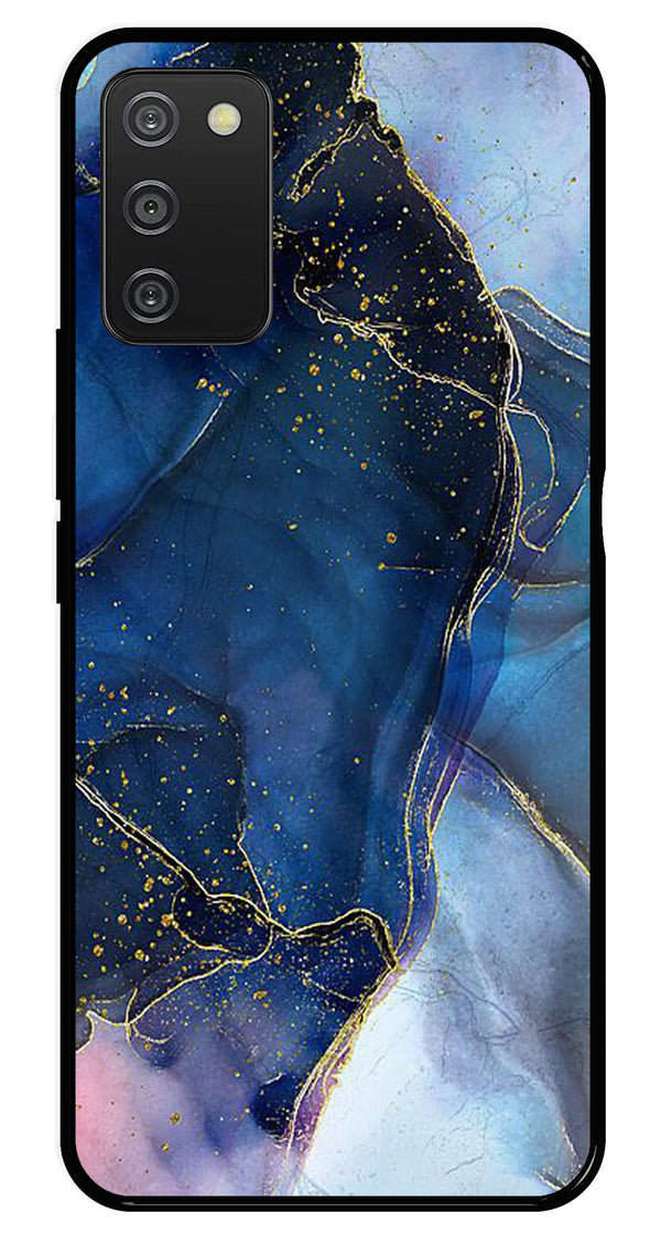 Blue Marble Metal Mobile Case for Samsung Galaxy A03s   (Design No -34)