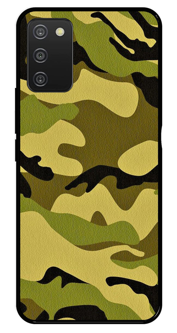 Army Pattern Metal Mobile Case for Samsung Galaxy A03s   (Design No -35)