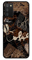 Coffee Pattern Metal Mobile Case for Samsung Galaxy A03s   (Design No -37)